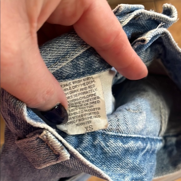 Blue High-Waisted Denim Shorts - Picture 6 of 6